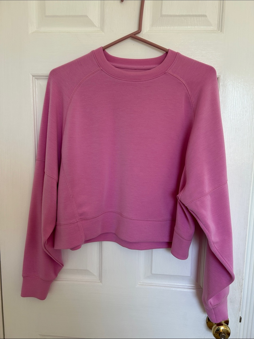 Gilly Hicks Cropped Pink Crewneck Sweatshirt, XS